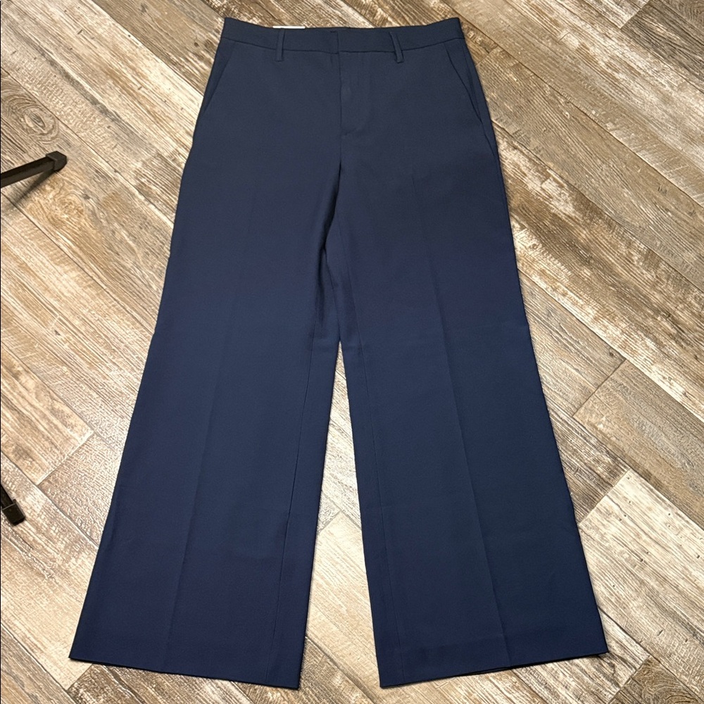 NEW Banana Republic Women’s Navy Wide-Leg Trousers Size 6